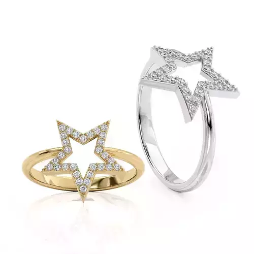 Jewelry Ring Star 3D printable model