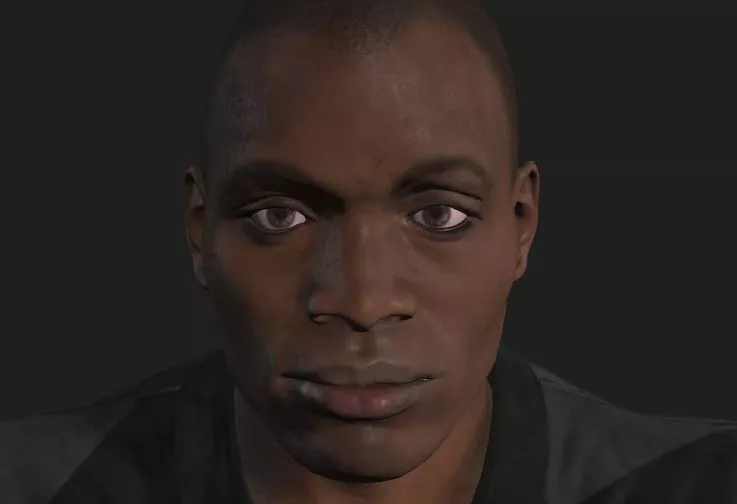 black male 3dmodel Free low-poly 3D model