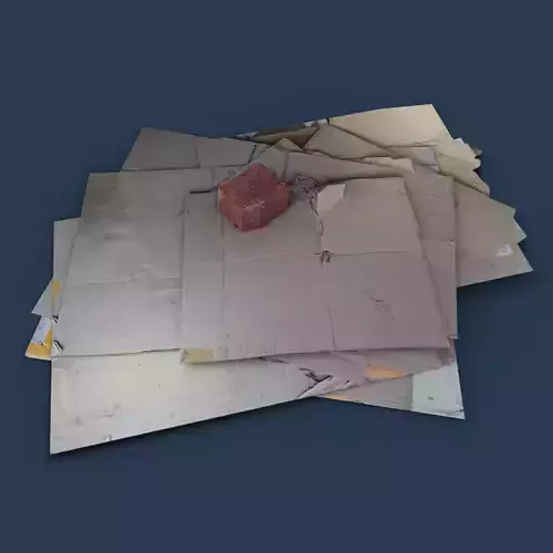 Cardboard Debris 002 - rubbish trash cardboard boxes flat