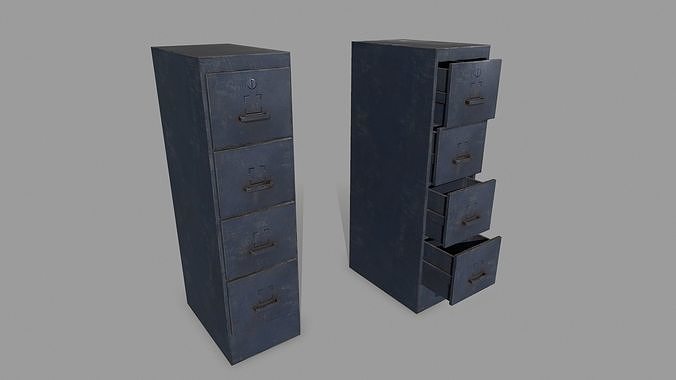 Cabinet concrete block Low-poly 3D model