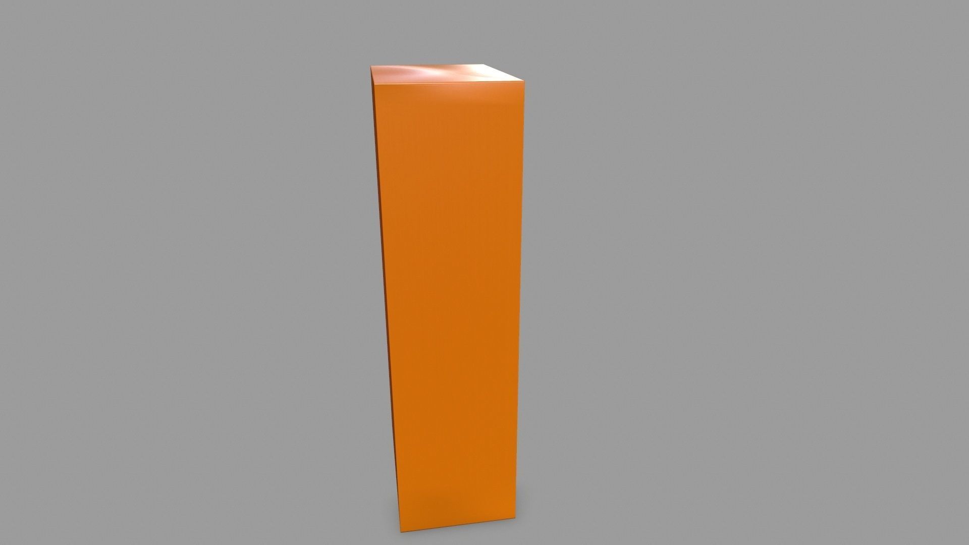 Cabinet tall orange shelf Low-poly 3D model_6