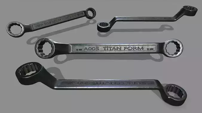 wrench Low-poly 3D model