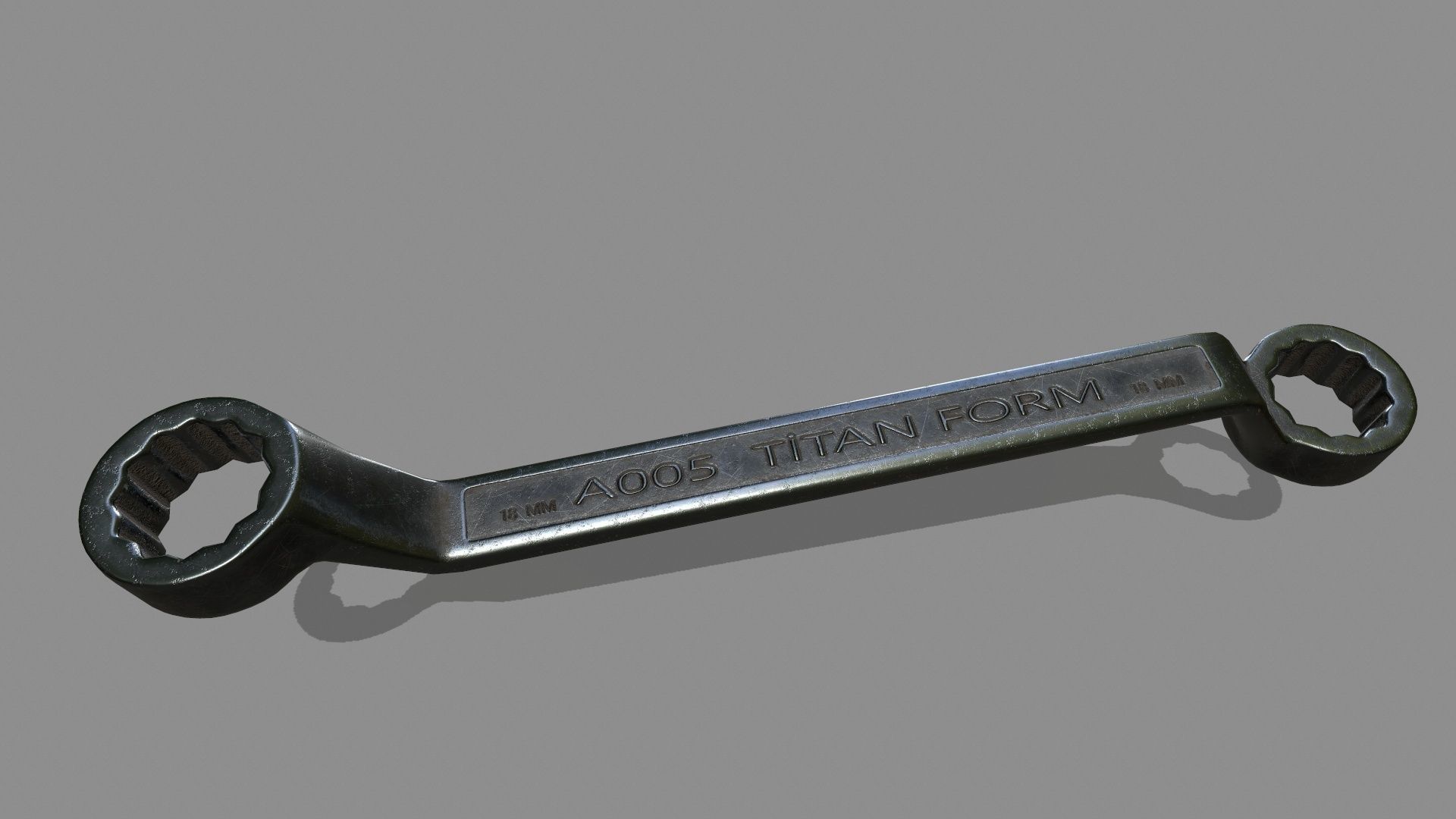 wrench Low-poly 3D model_2