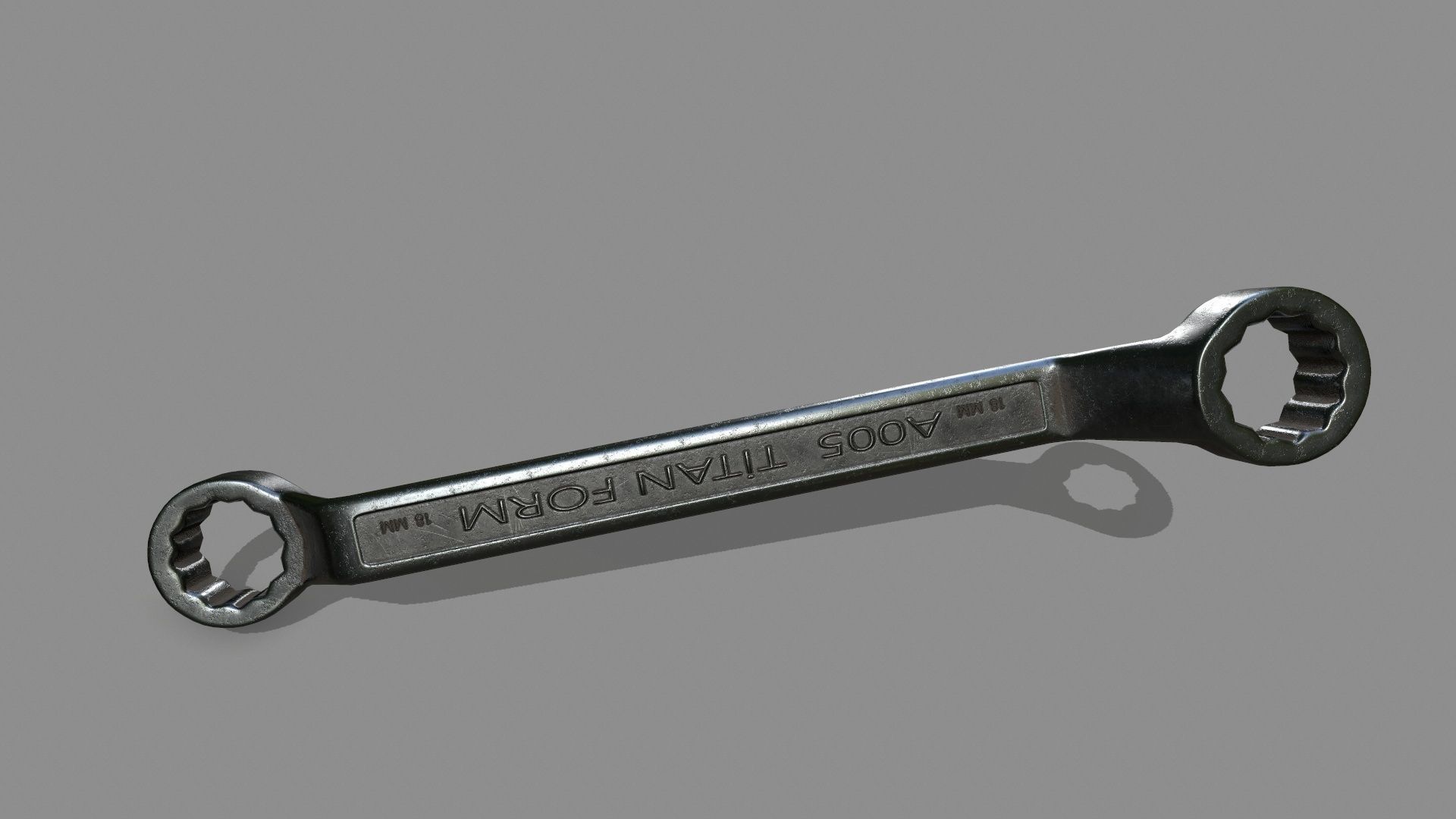 wrench Low-poly 3D model_6