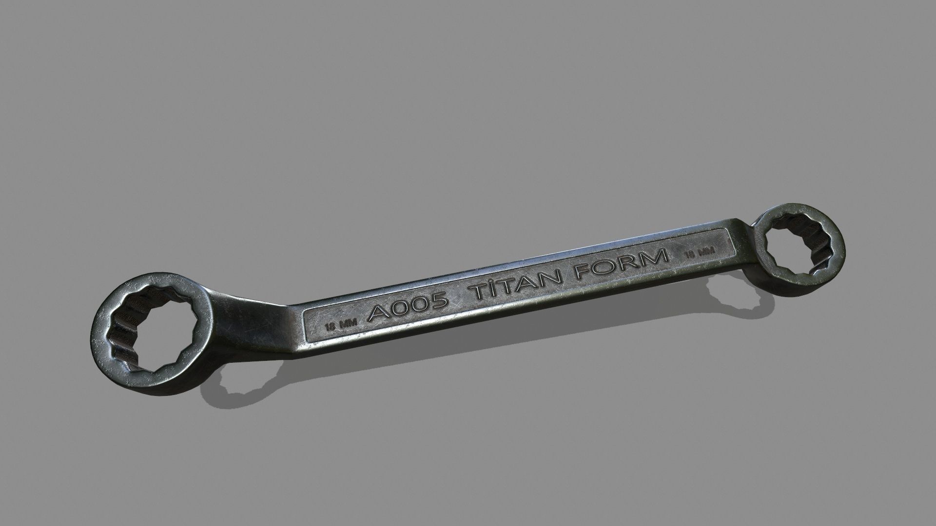 wrench Low-poly 3D model_8