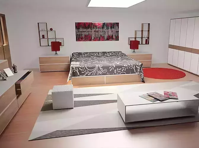 Bedroom with furniture and accents