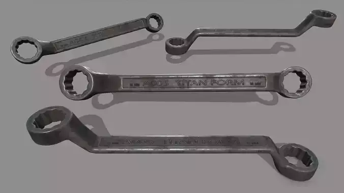 wrench Low-poly 3D model