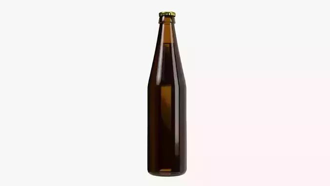 Beer bottle brown 01 3D model