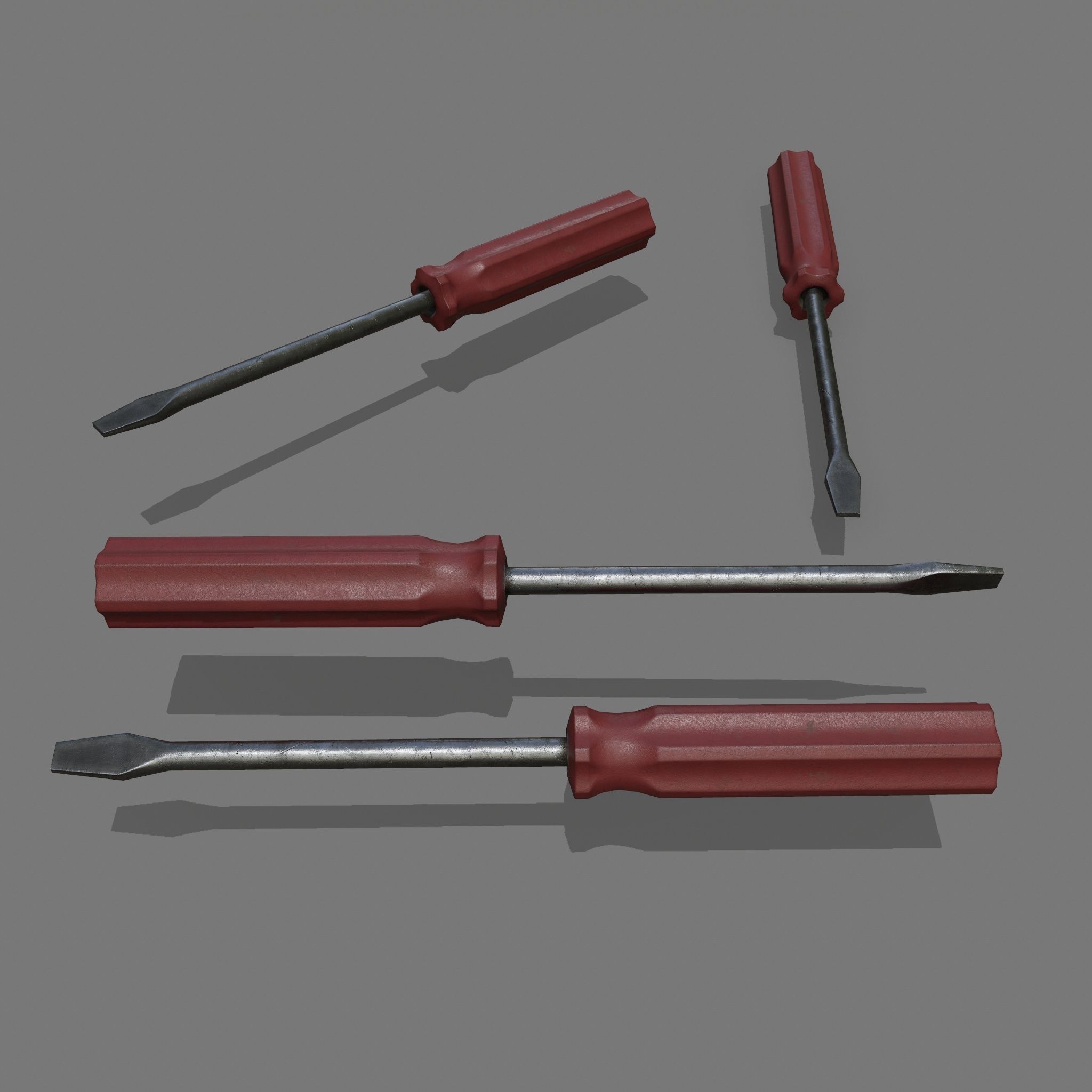 screwdriver Low-poly 3D model_2
