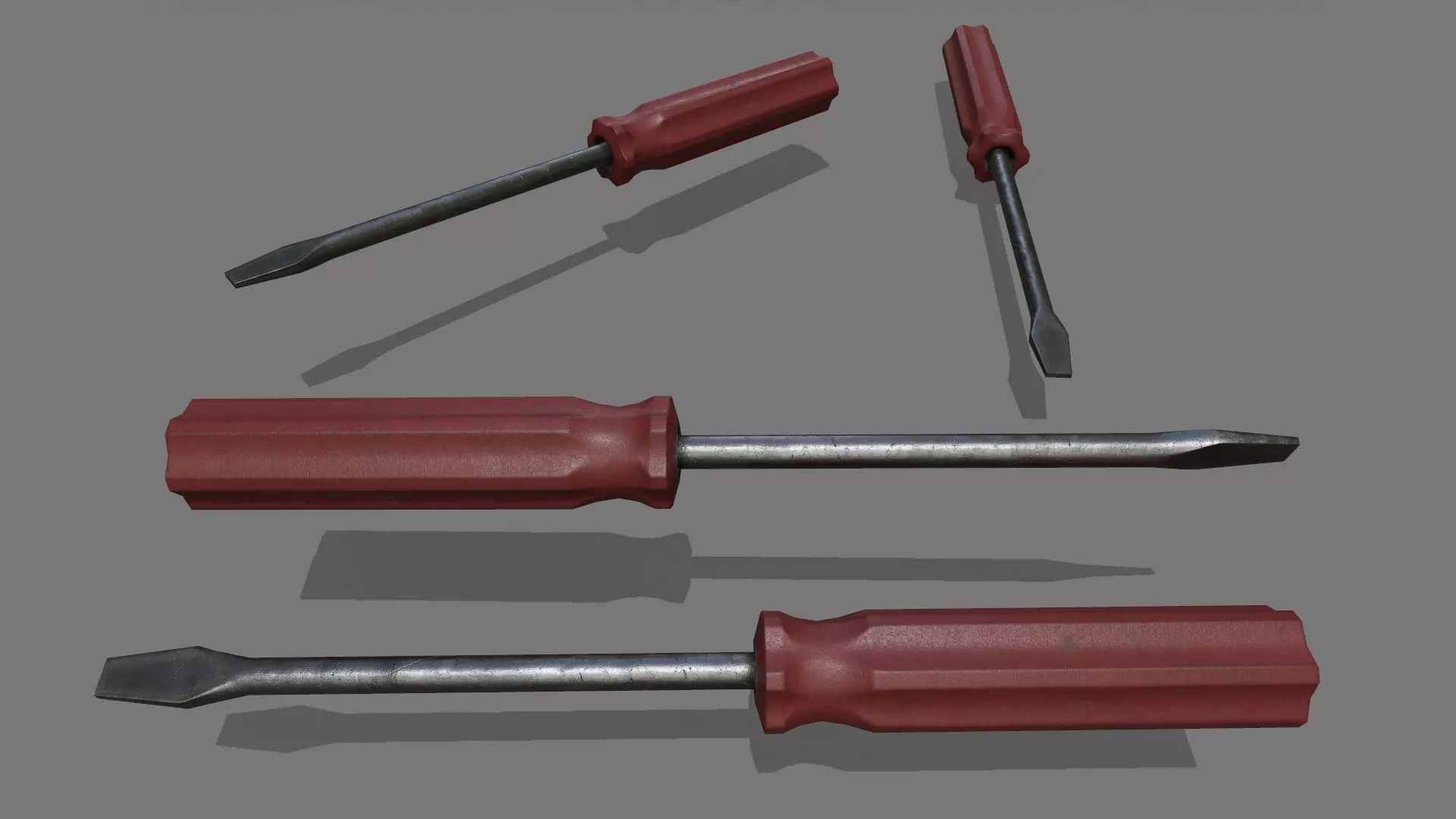 screwdriver Low-poly 3D model_0