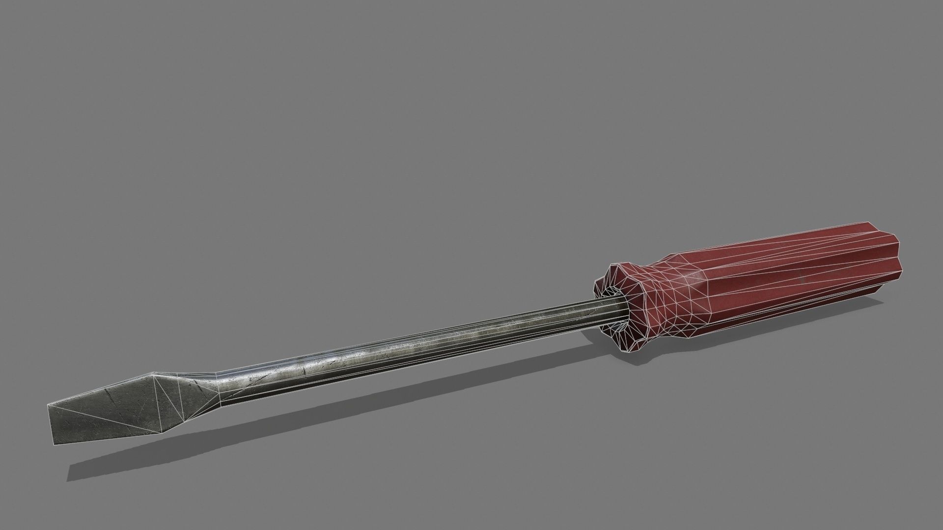 screwdriver Low-poly 3D model_8