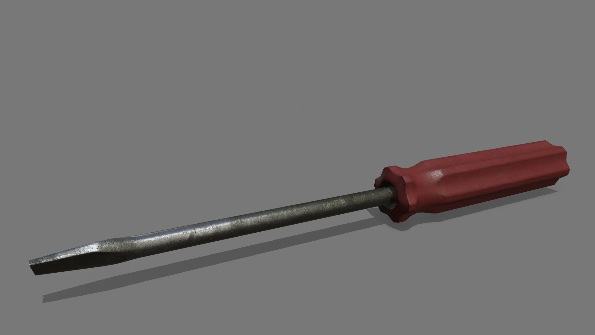 screwdriver Low-poly 3D model_7