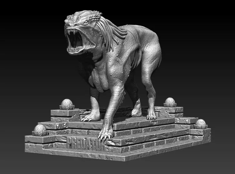 Predator Dog File STL OBJ for 3D Printing FDM-FFF DLP-SLA-SLS 3D print model