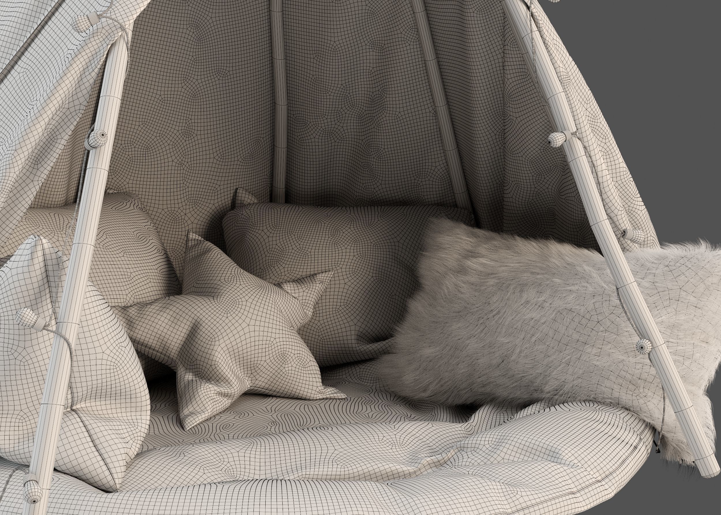 Kids Teepee 3D model_9