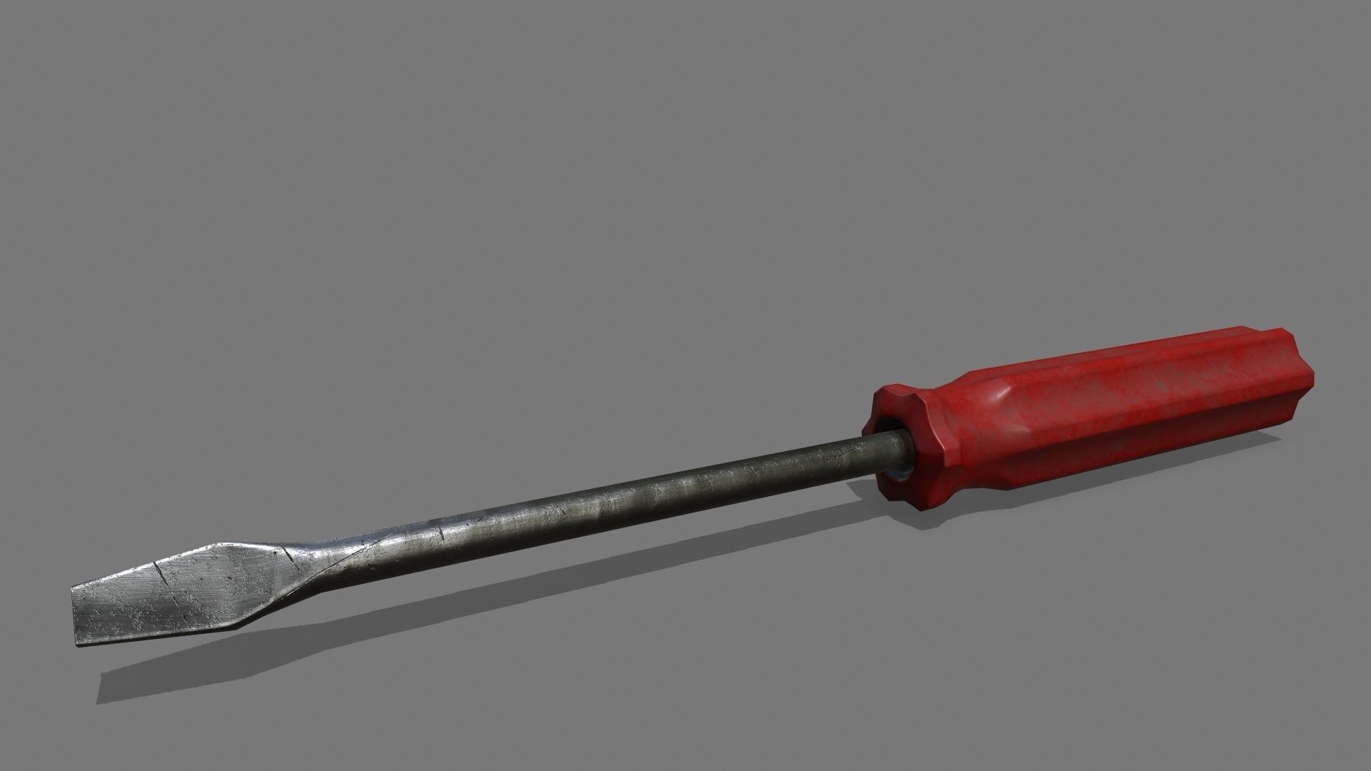screwdriver Low-poly 3D model_4
