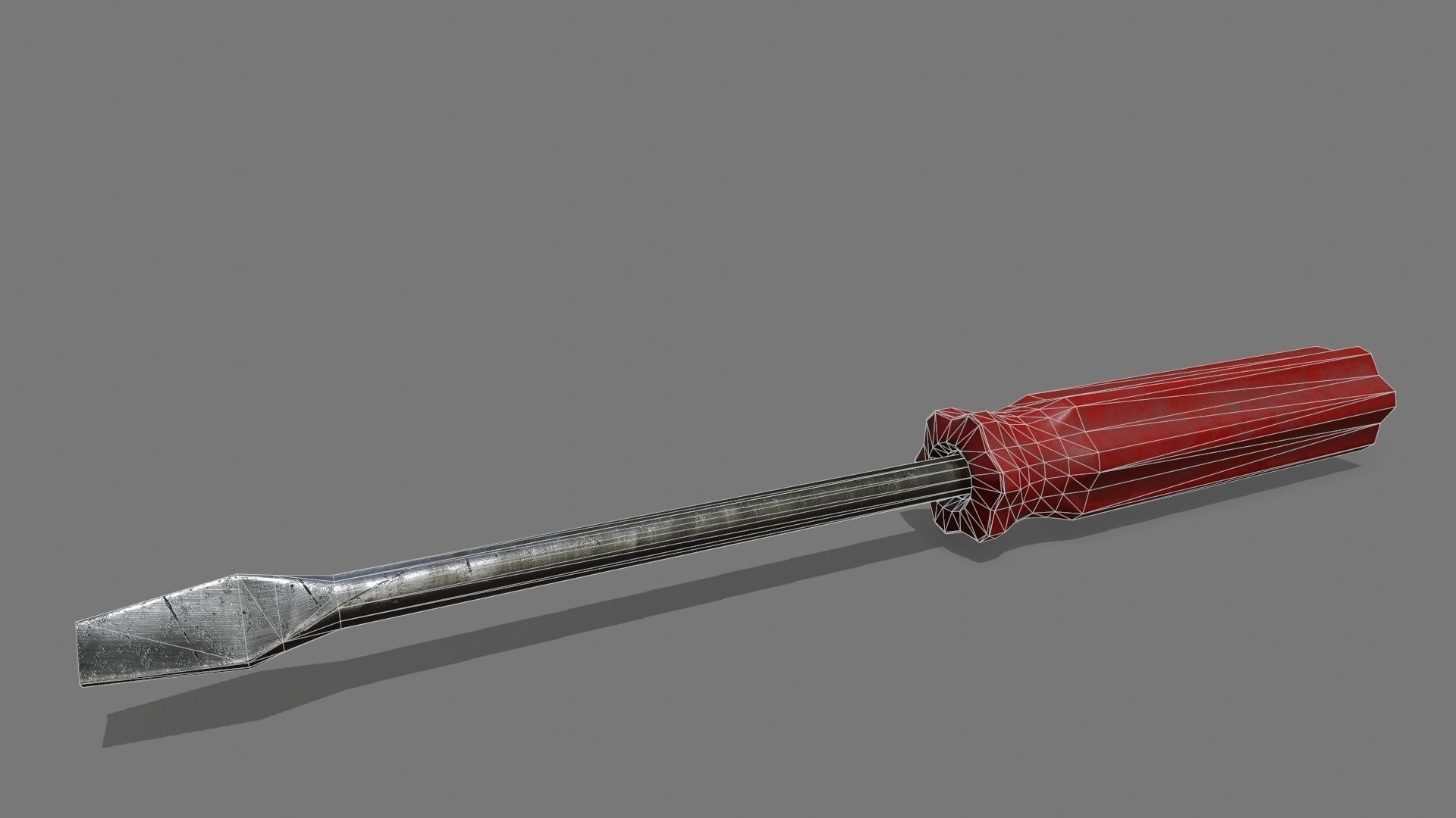 screwdriver Low-poly 3D model_5