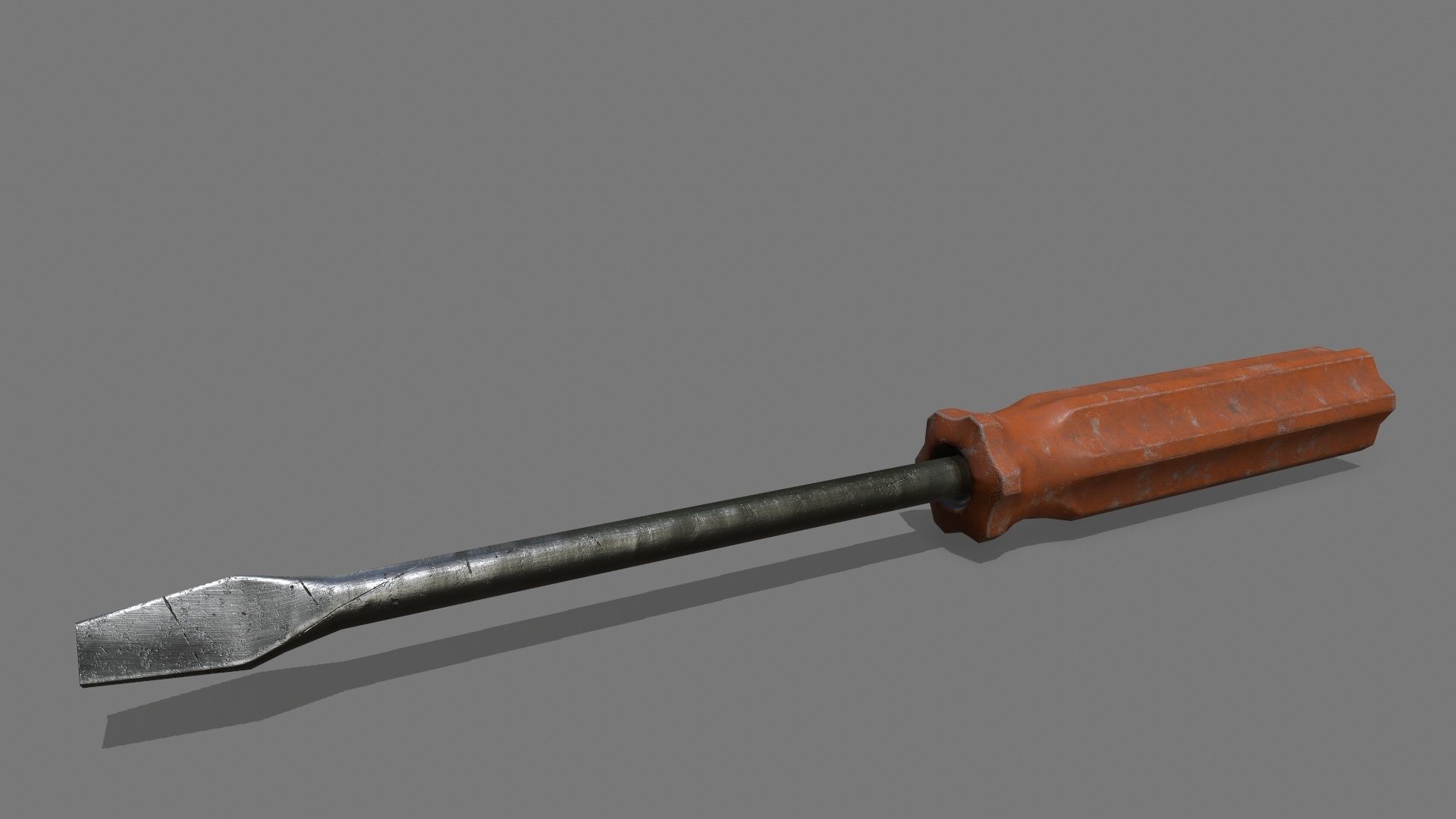 screwdriver Low-poly 3D model_4