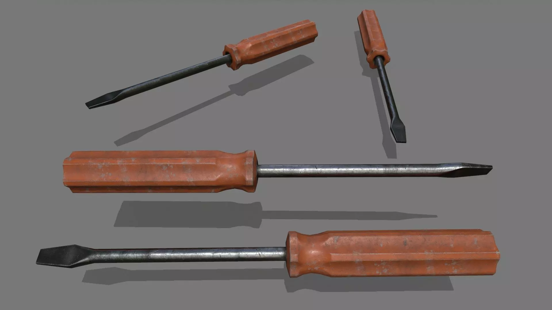 screwdriver Low-poly 3D model_0