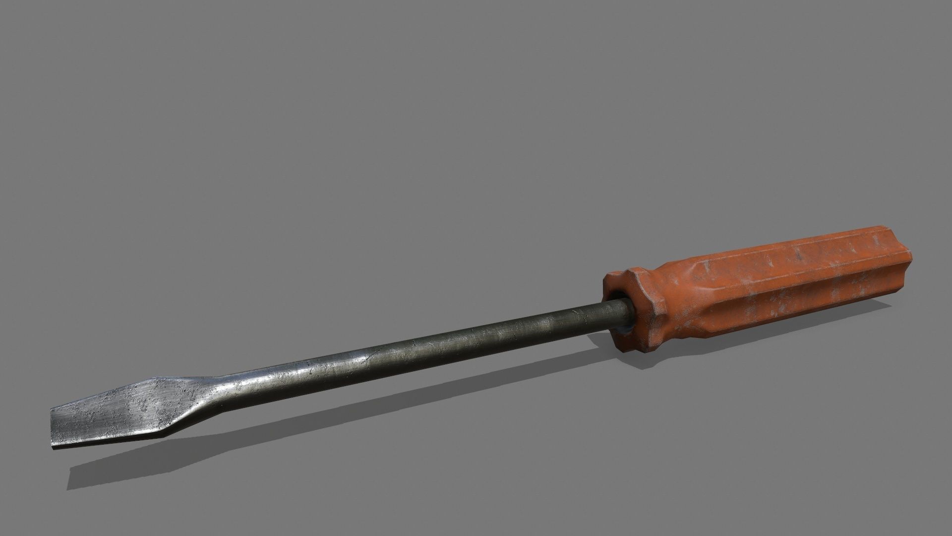screwdriver Low-poly 3D model_2
