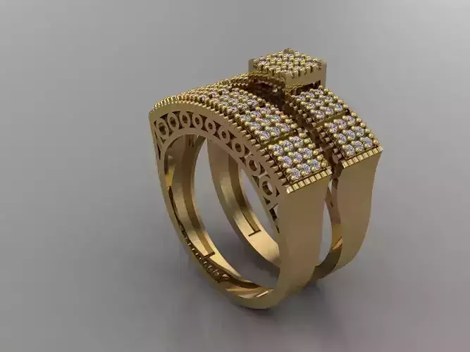 GC GOLD T115- Diamond solitarie gold ring 