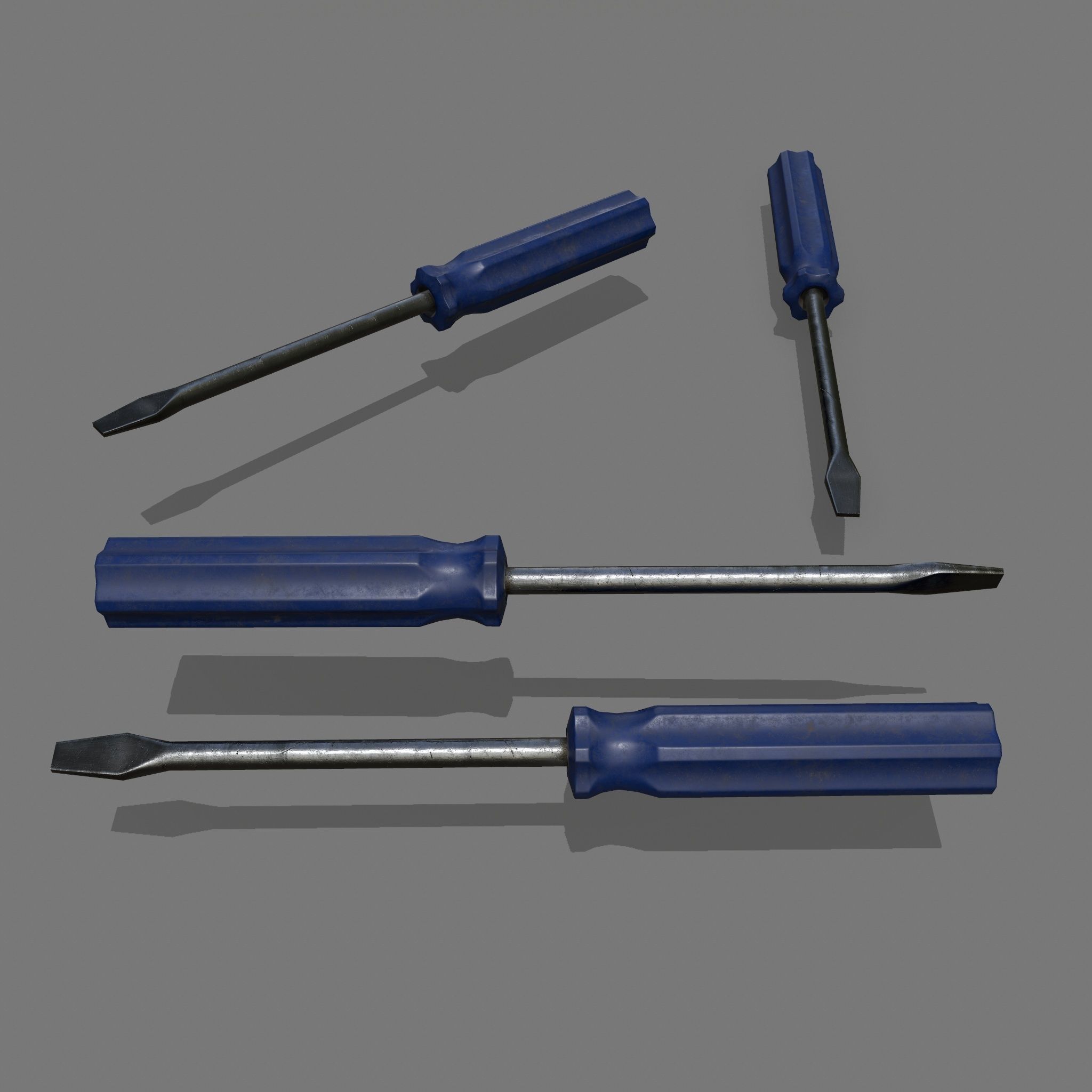 screwdriver Low-poly 3D model_1