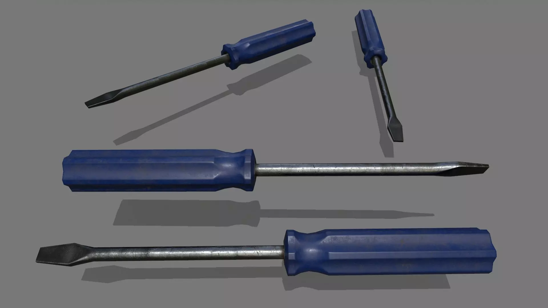 screwdriver Low-poly 3D model_0