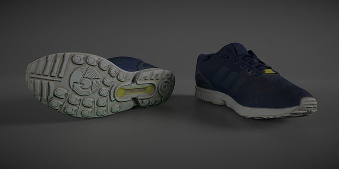 Sneakers pair of running shoes Low-poly 3D model