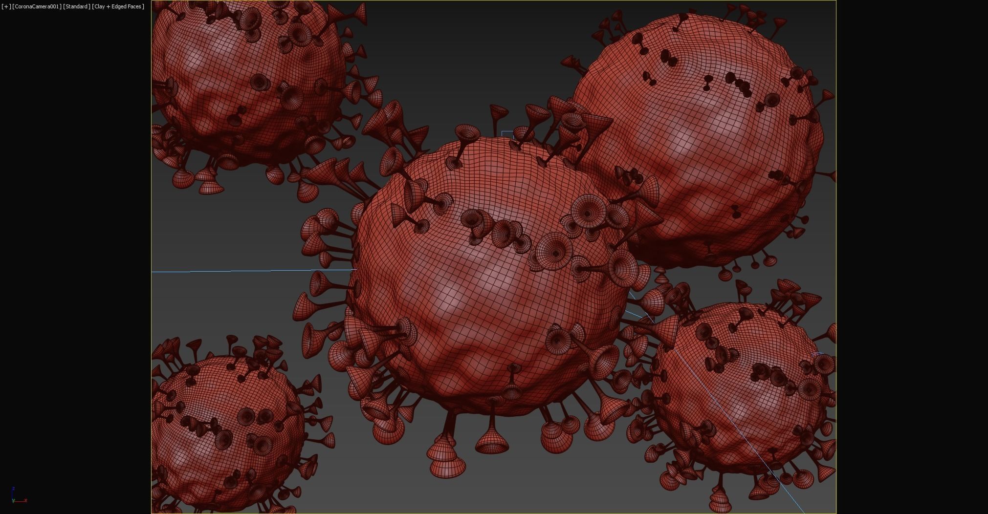Corono virus 3D model_4