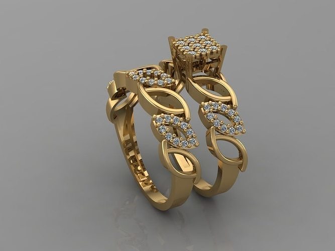 GC GOLD T118- Diamond solitarie gold ring  3D print model