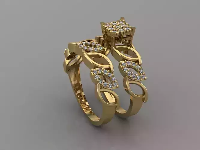 GC GOLD T118- Diamond solitarie gold ring 
