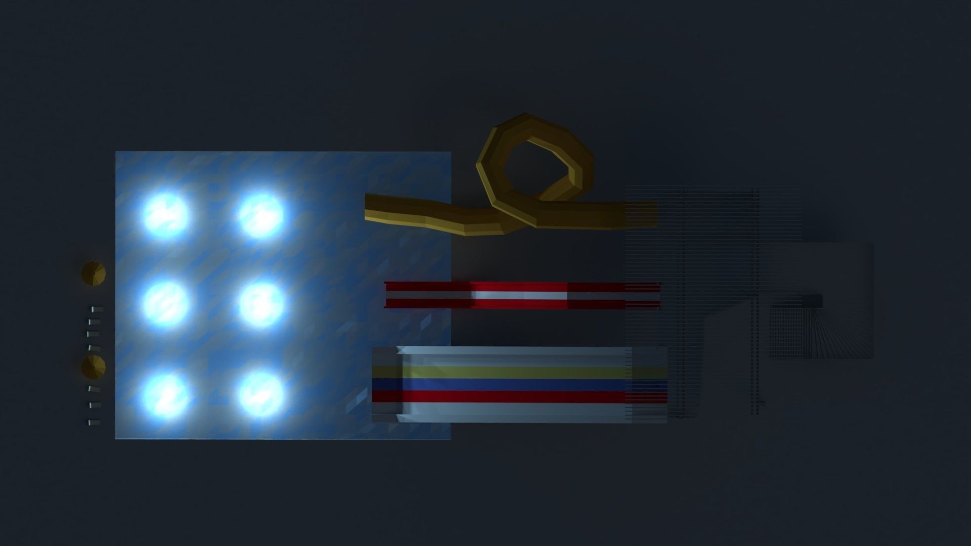 Low Poly Water Slides Low-poly 3D model_10