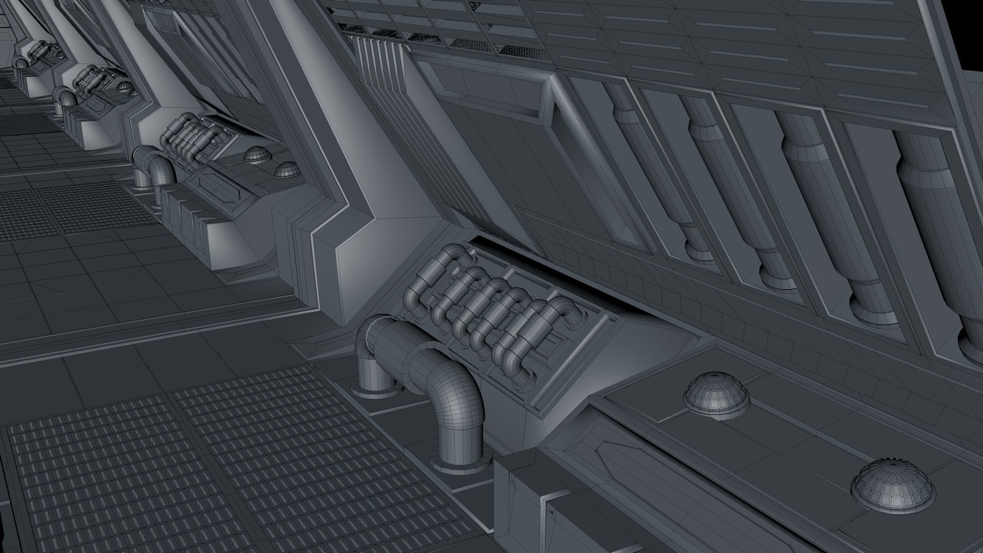 Sci Fi Corridor 3D model_6