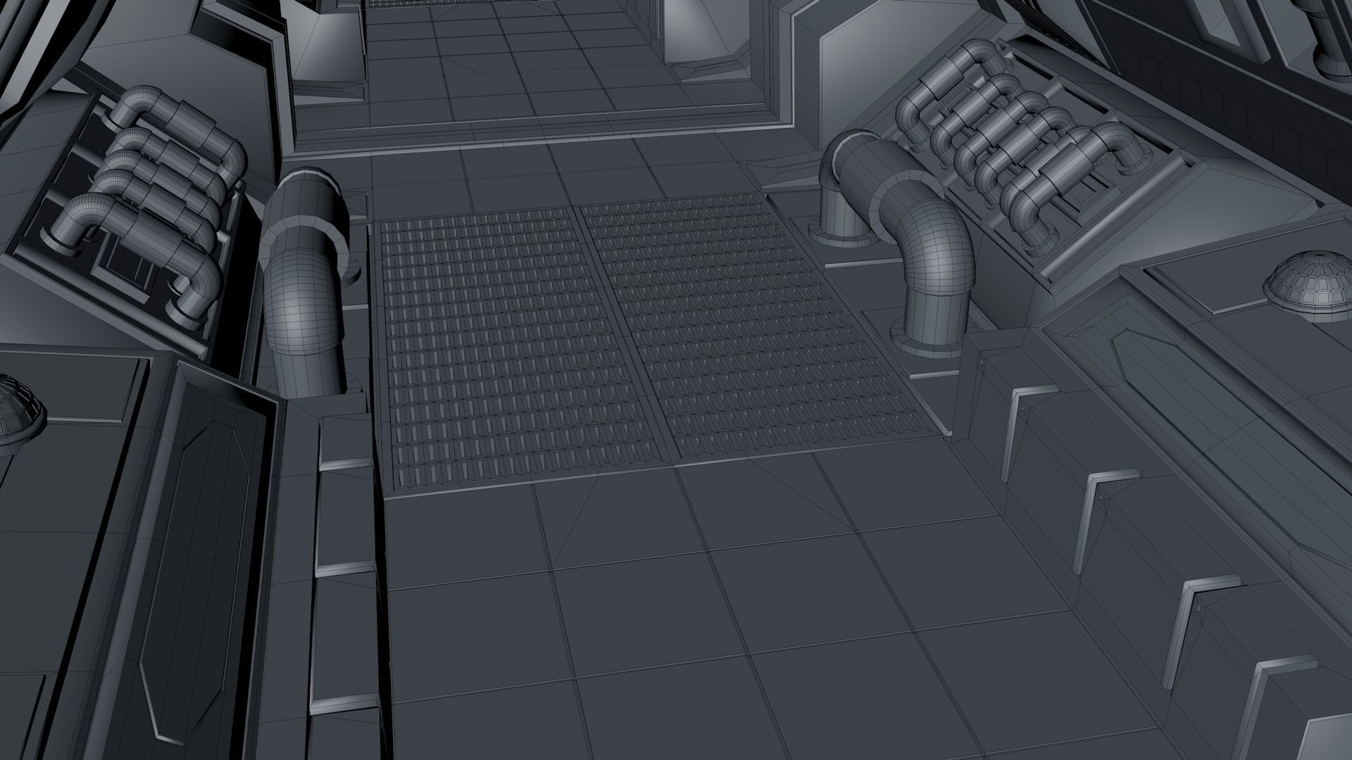 Sci Fi Corridor 3D model_9