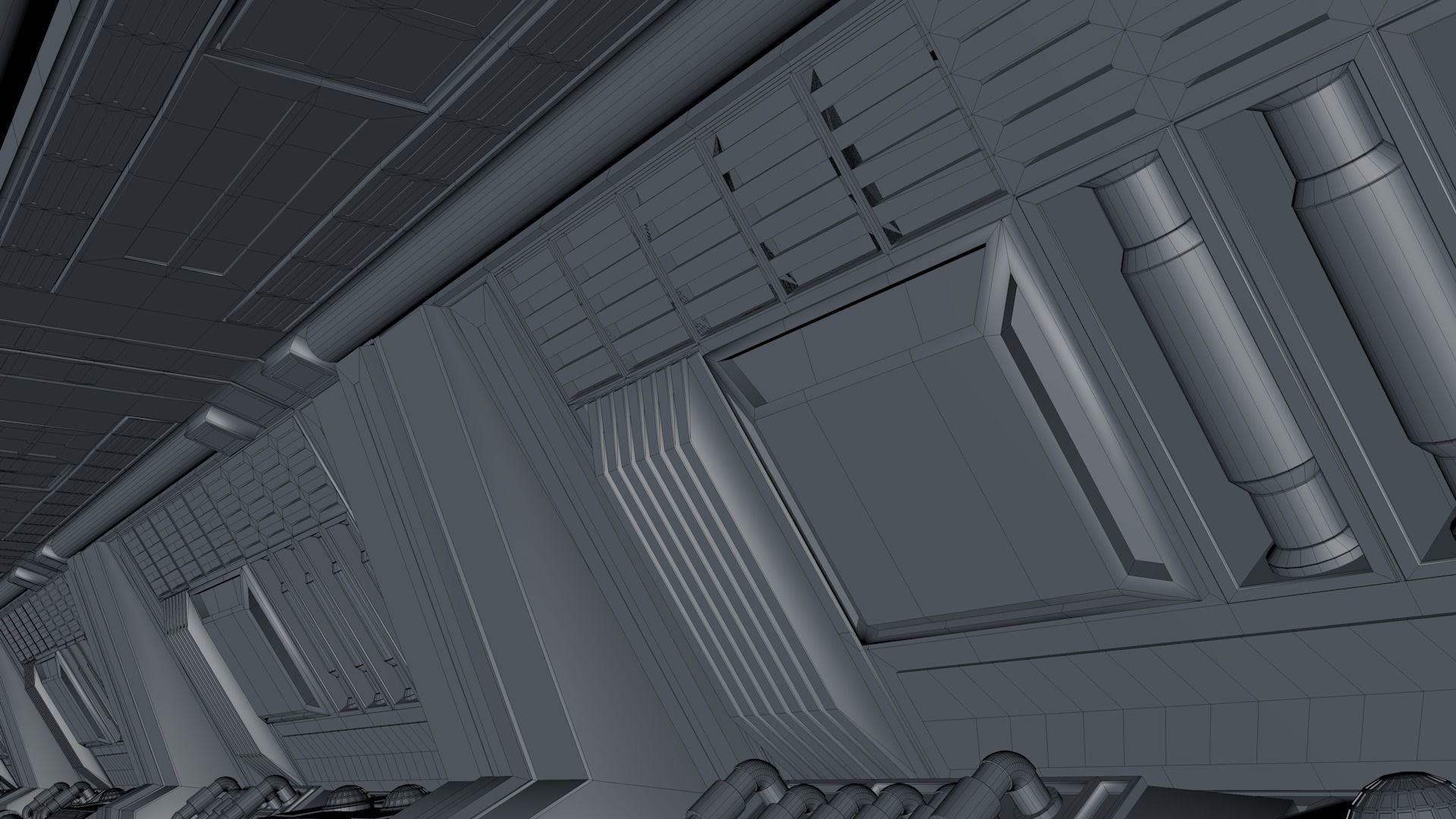 Sci Fi Corridor 3D model_8