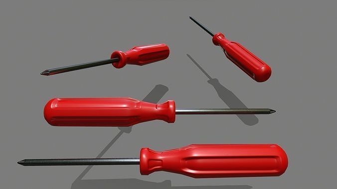 screwdriver Low-poly 3D model