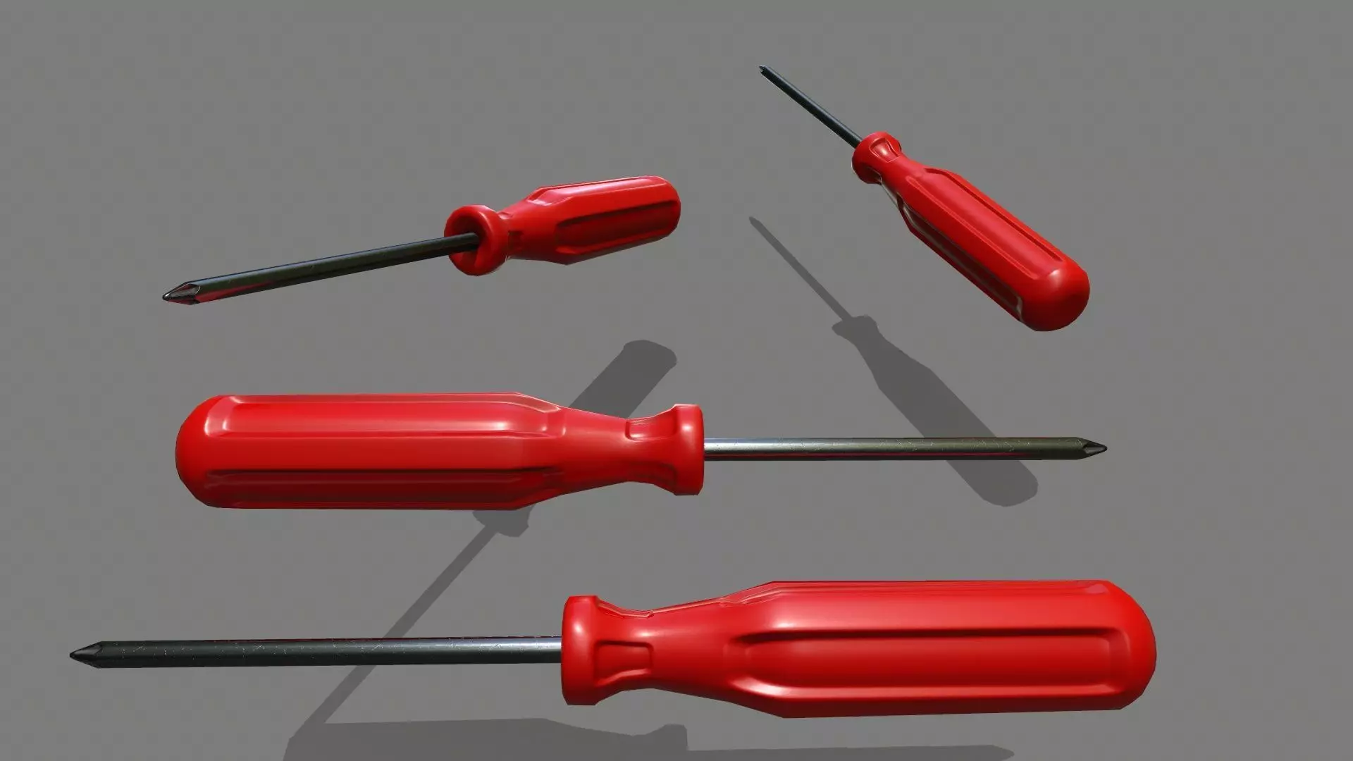 screwdriver Low-poly 3D model_0