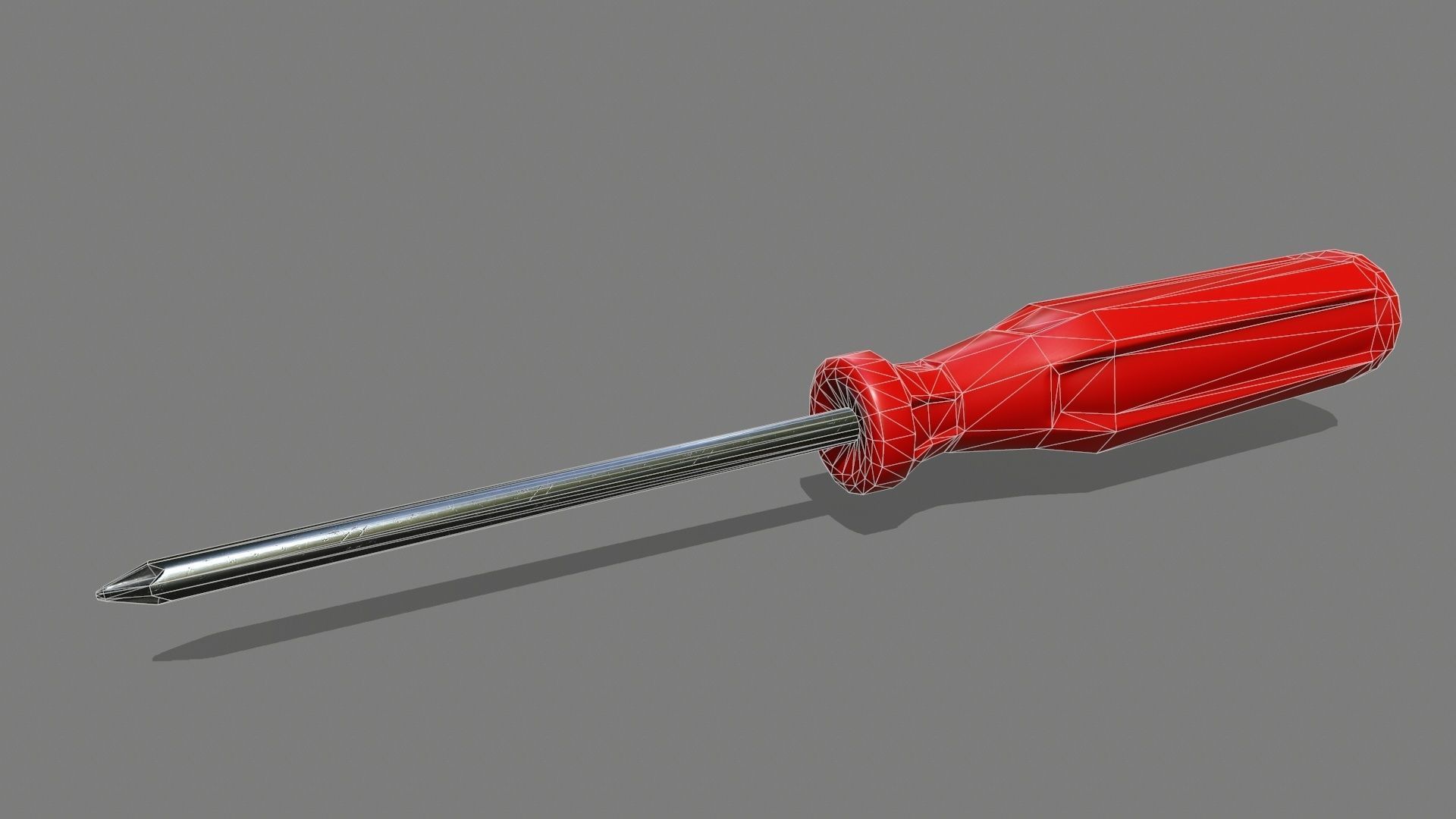 screwdriver Low-poly 3D model_5