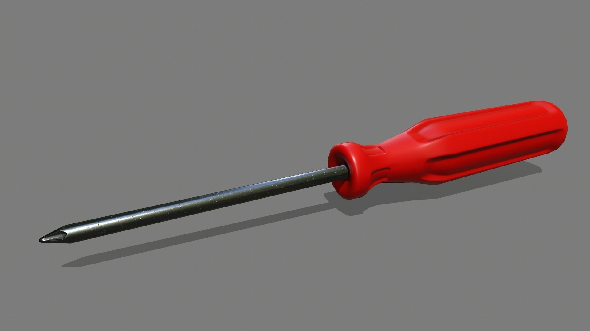 screwdriver Low-poly 3D model_4