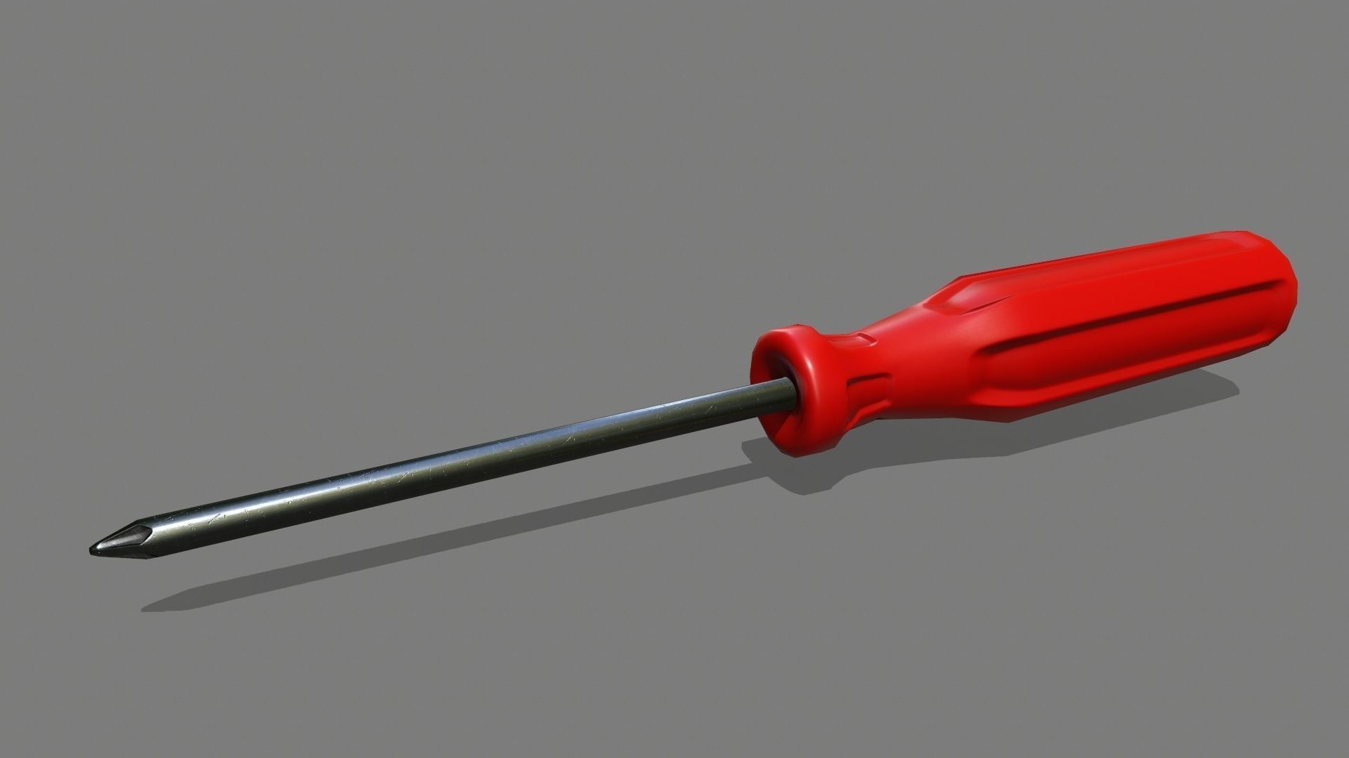 screwdriver Low-poly 3D model_2