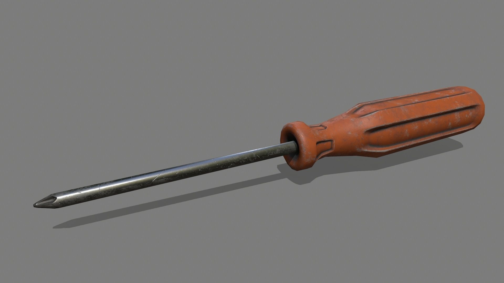 screwdriver Low-poly 3D model_5
