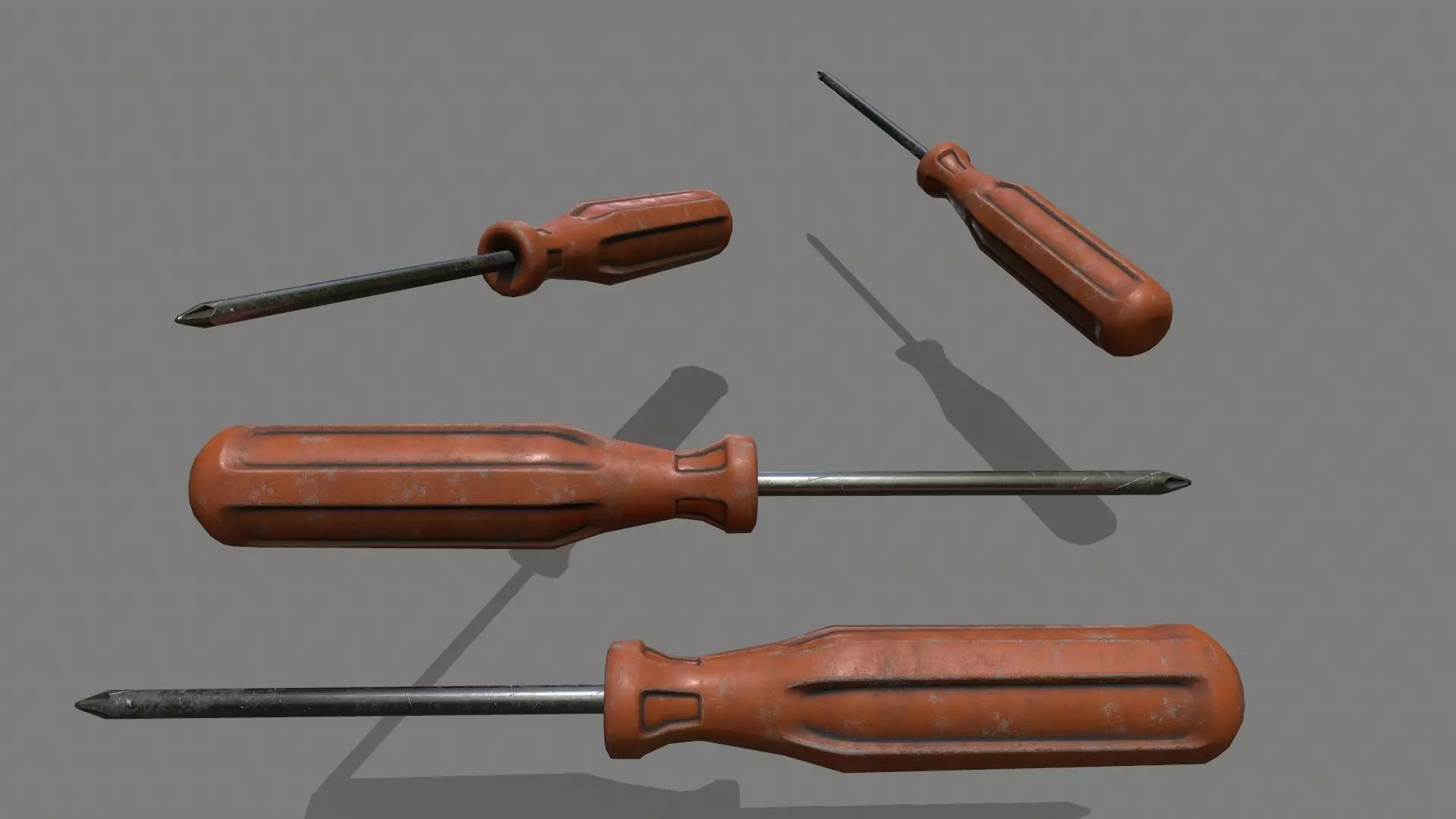 screwdriver Low-poly 3D model_0
