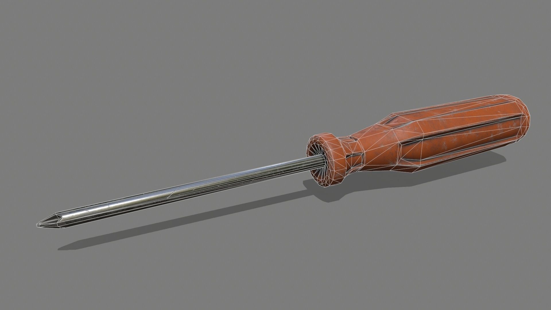 screwdriver Low-poly 3D model_6