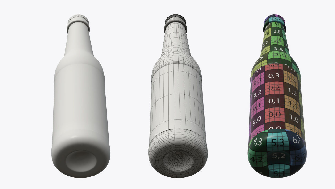Beer bottle brown 03 3D model_4