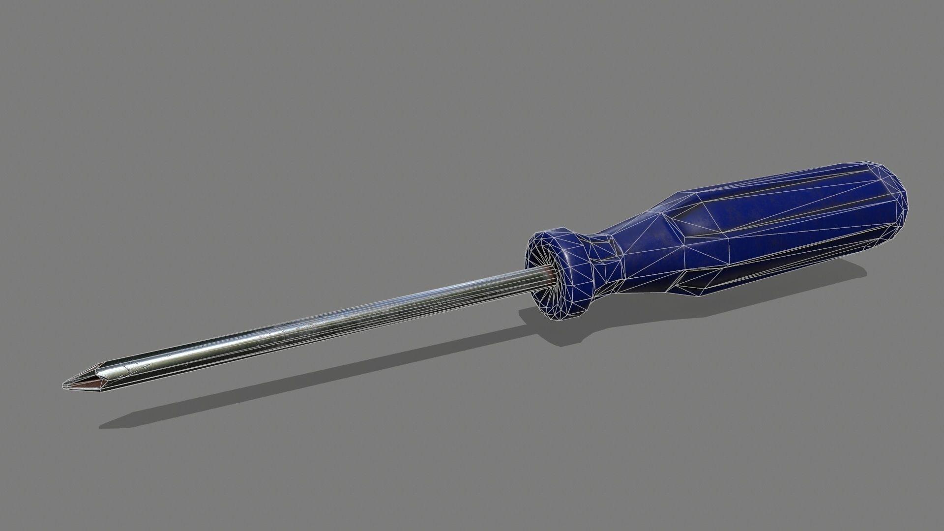 screwdriver Low-poly 3D model_6