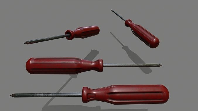screwdriver Low-poly 3D model