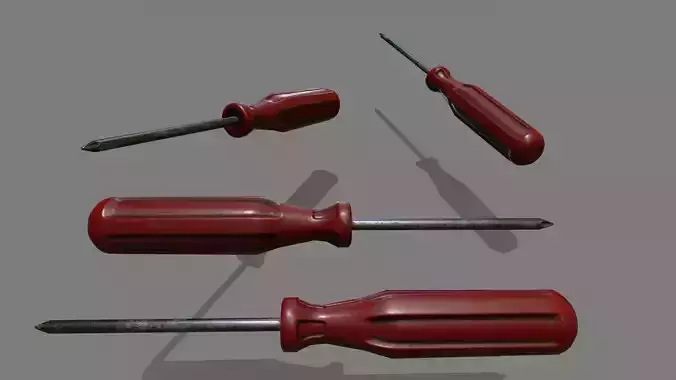 screwdriver Low-poly 3D model