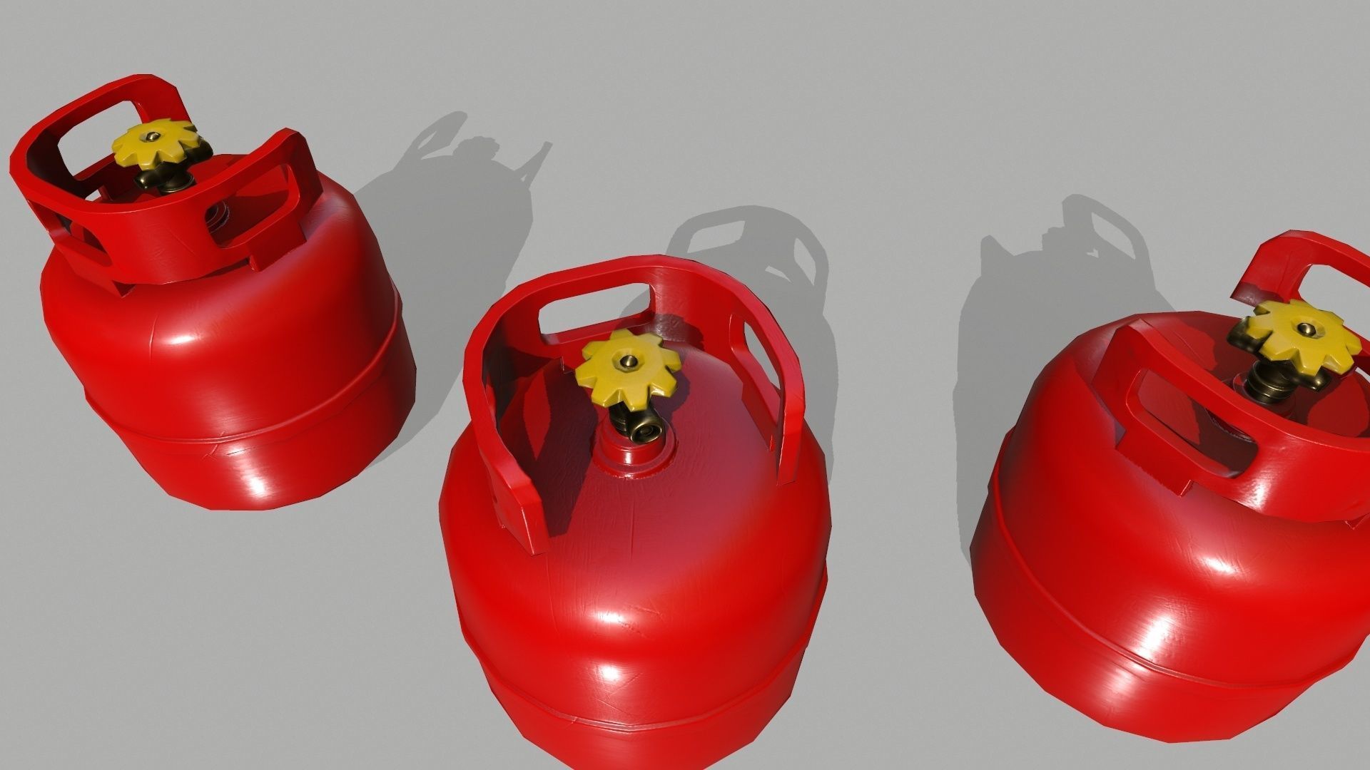 Propane Tank Low-poly 3D model_4