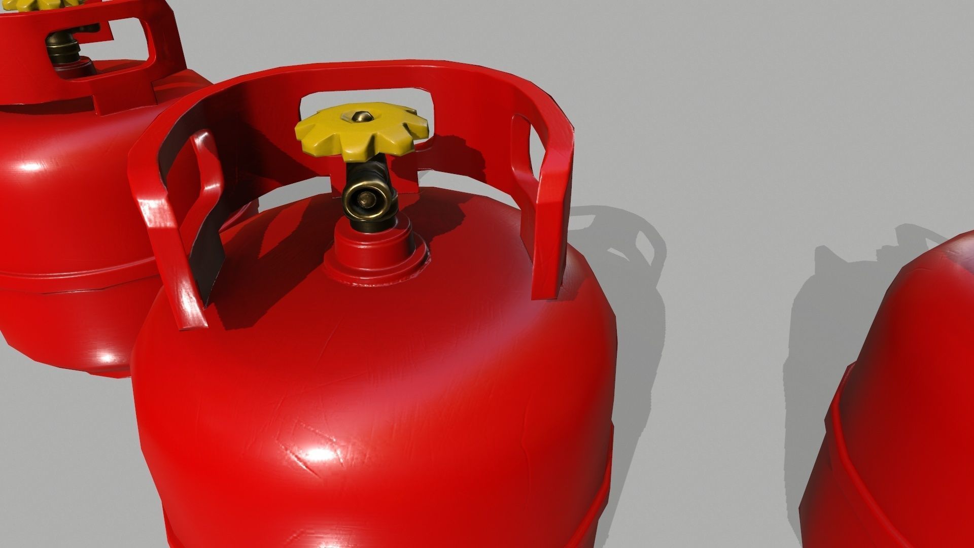 Propane Tank Low-poly 3D model_5