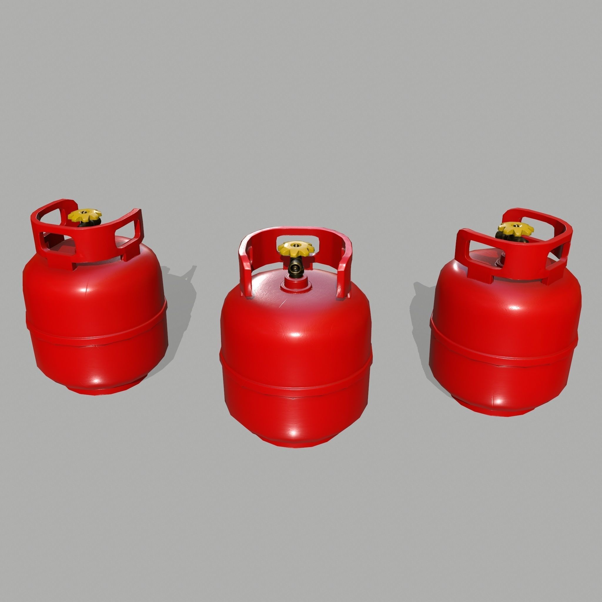 Propane Tank Low-poly 3D model_1