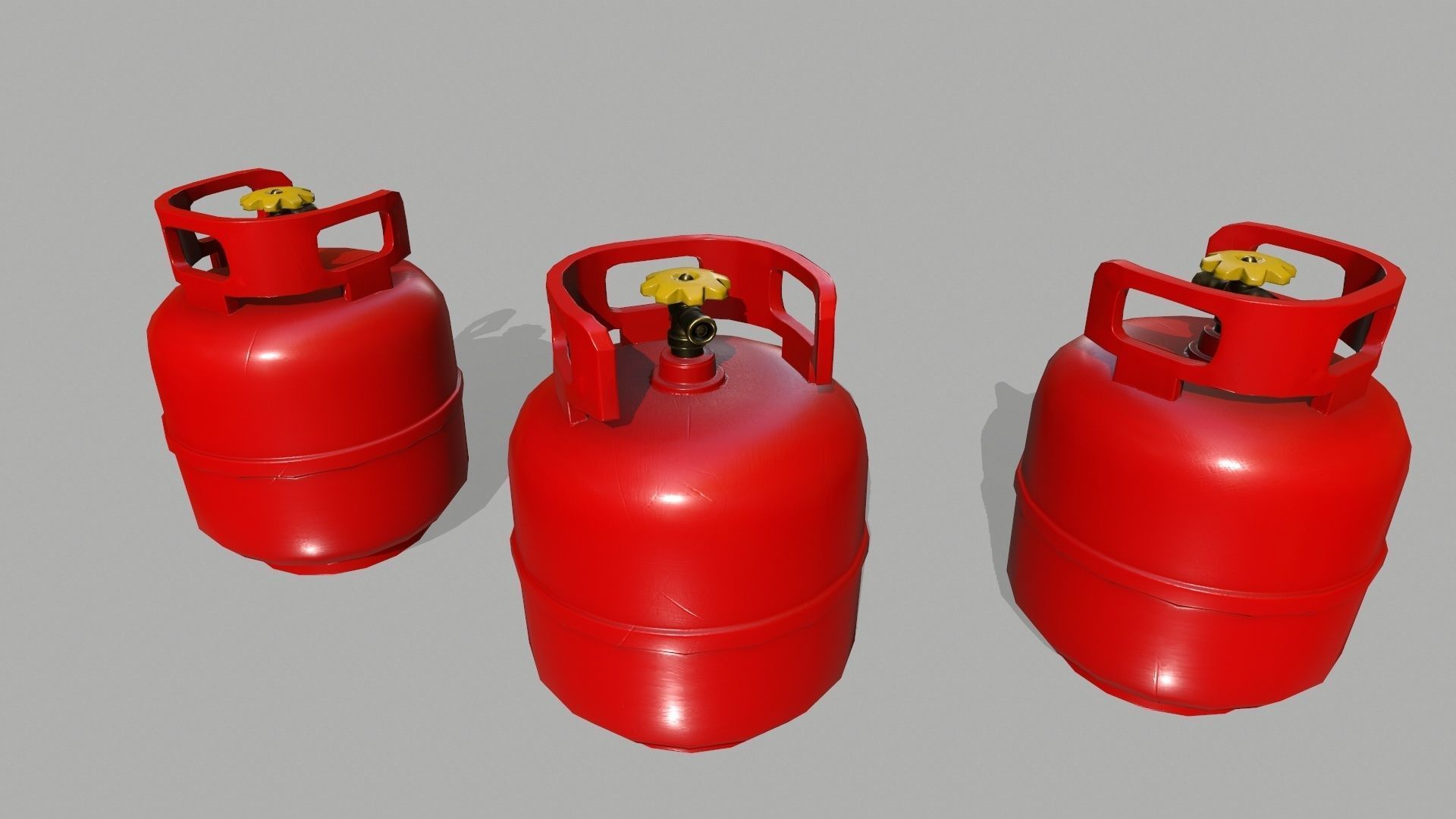 Propane Tank Low-poly 3D model_3